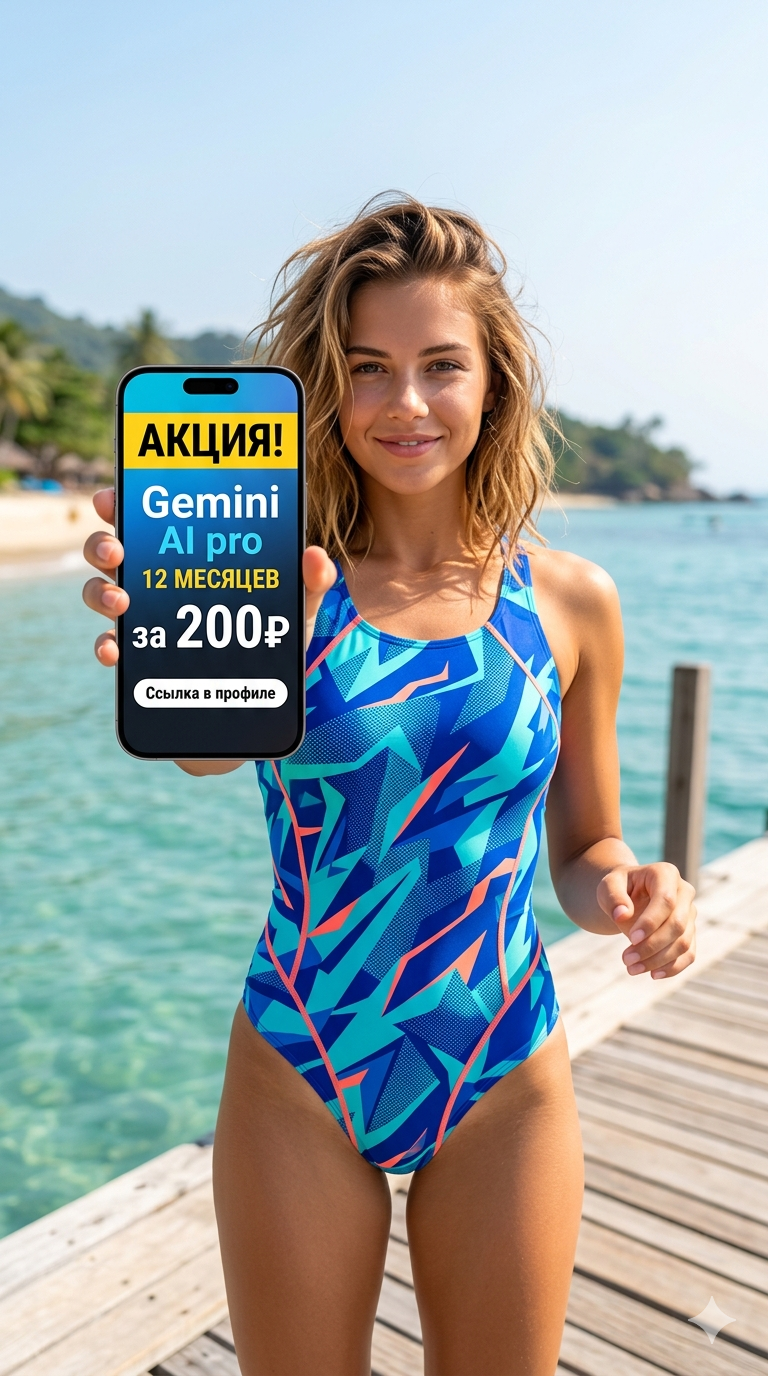 Gemini AI Pro 12 месяцев за 200 ₽